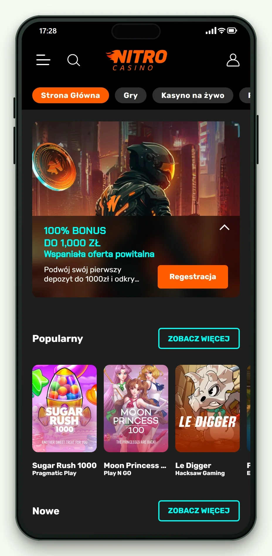 kasyna pay n play: lobby kasyna Nitro Casino